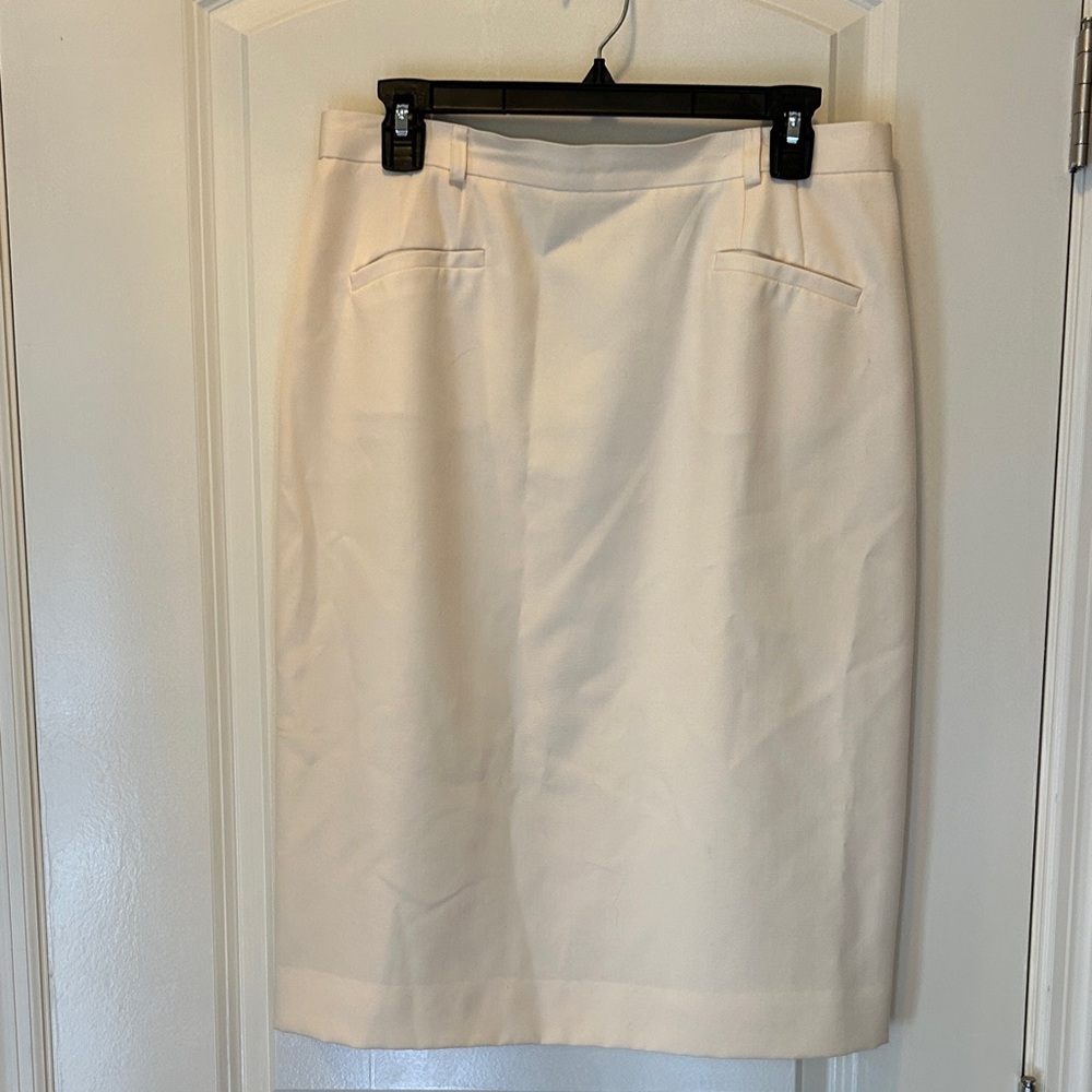 Talbots Cream Pencil Skirt